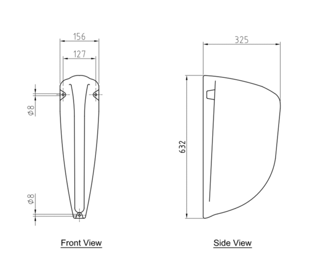 BS Urinal Divider – Elite Bathrooms
